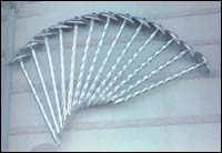 Electroplanted galvanized roofing nails